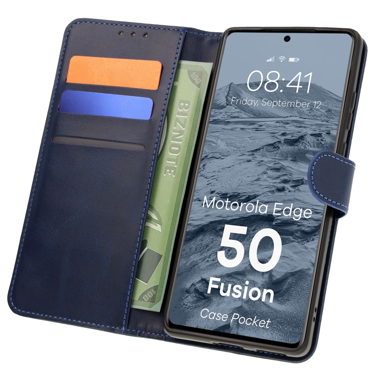 Etui z klapką Bizon Case Pocket do Motorola Edge 50 Fusion